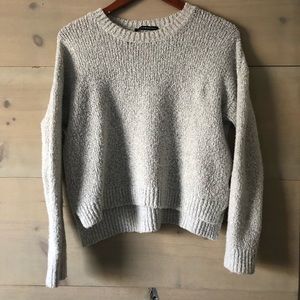 Brandy Melville Gray Cropped Sweater